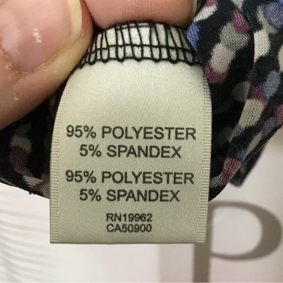 Van Heusen Women’s Tank Top Dots Ruffles Purple Blue~Size Small - Picture 5 of 7